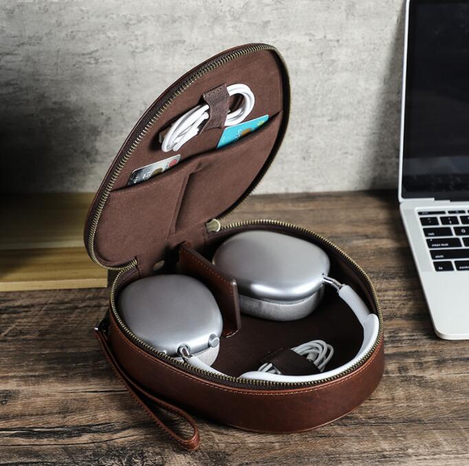 【3日出荷】お买い得 AirPods Max 収納ケース AirPods Maxバッグ 本革 おしゃれ 耐衝撃 AirPods Max収納バッグ 全面保護 AirPods Max レザーケース 衝撃吸