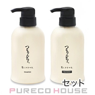 髪にドラマを つるりんちょ 熱処理メニュー用シャンプー 400ml + トリートメント 380g 【セット】