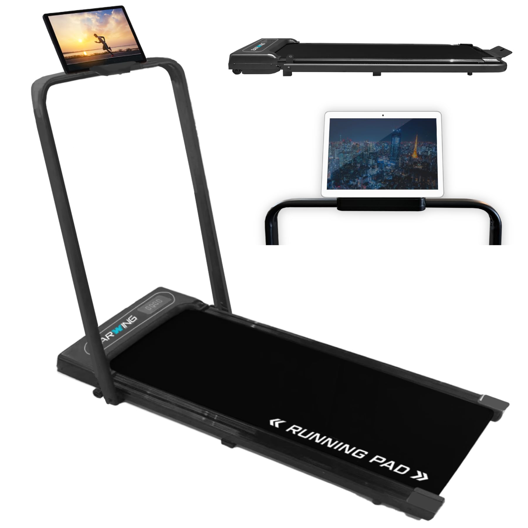 BARWING(バーウィング) ランニングパット ルームランナー ハンドル無し MAX10km/h MAX12km/hランニングマシン ウォーキングマシン ランニングマシーン トレッドミル ルームラン