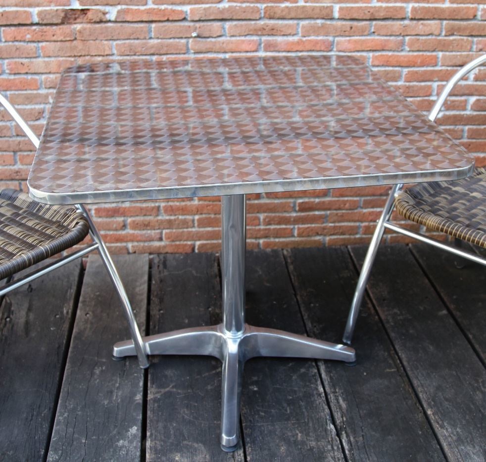 ジャービス商事　アルミニウム　ガーデンテーブル　アルミテーブル角　YTS2-80　32617　テーブルのみ