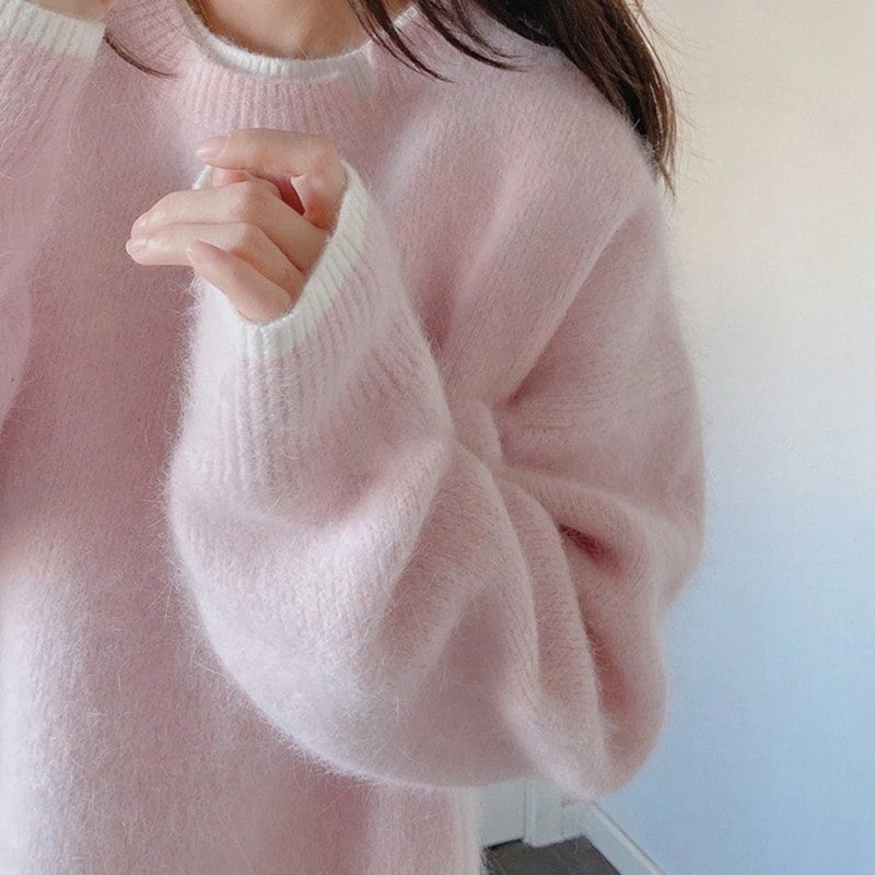 人気なリブニット25新登場ファッション ピンクニットセーターデザイン感 ニットカーディガン レディース 服 快適 トップス アウター通勤
