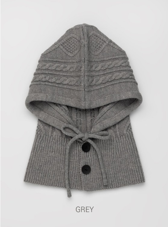 帽子・その他 TATIANA Cable knit hoodie balaclava BA8026 2 colors 50045815 MUSINSA | TATIANA Cable Knit Hoodie Baraklava BA80262 Colors