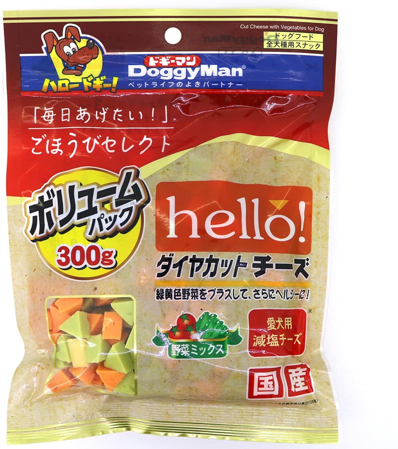 日本初の ドギーマン ごほうびセレクト 300ｇ 野菜ミックス ダイヤカットチーズ ｈｅｌｌｏ! ドッグフード -  flaviogimenis.com.br