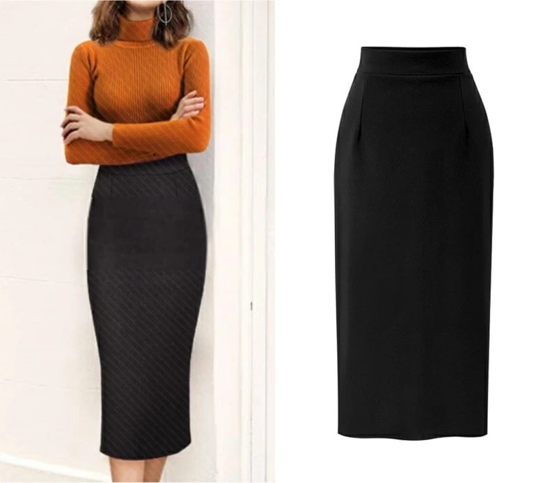 【2枚購入で100円OFF】タイトスカート ラシャスカート 　ロング丈 　　ミモレ丈　カラー スカート 秋冬物 レディース ハイウエスト 通勤 オフィス フォーマル ビジネス 就活 大きいサイズ 普段