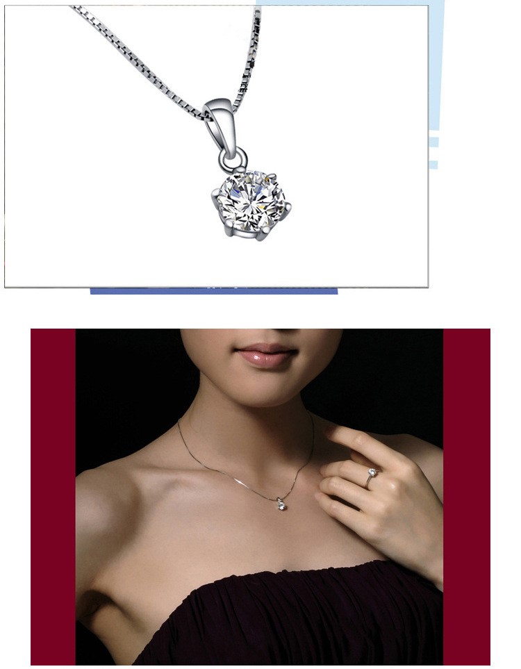 【送料無料】1.5ctジルコニアブリリアント立て爪ペンダントネックレス＆シルバー925刻印/キュービックジルコニアブリリアントフラワーピアスホワイト