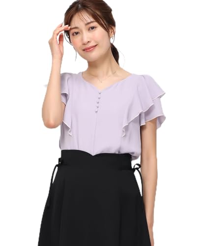 [ミッシュマッシュ] ブラウス ハートネックフレア袖ブラウス/MM418103 レディース LAVENDER