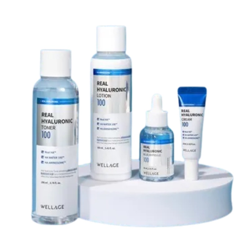 [新作]リアル ヒアルロニック100 スキンケアセット(トナー200ml+アンプル30ml+ローション160ml+クリーム10ml)
