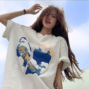 夏のロゴTシャツ韓国版半袖流行りカジュアルゆったり百掛けオールマッチ