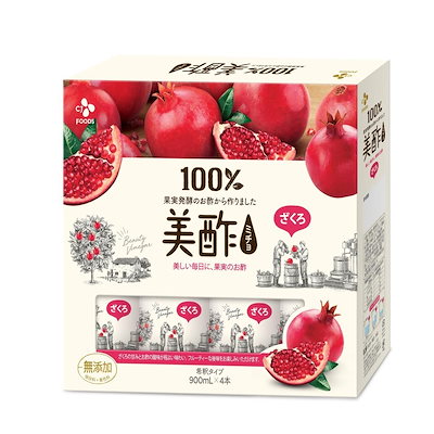 美酢 (ミチョ) ザクロ酢 900ml x 4本のサムネイル