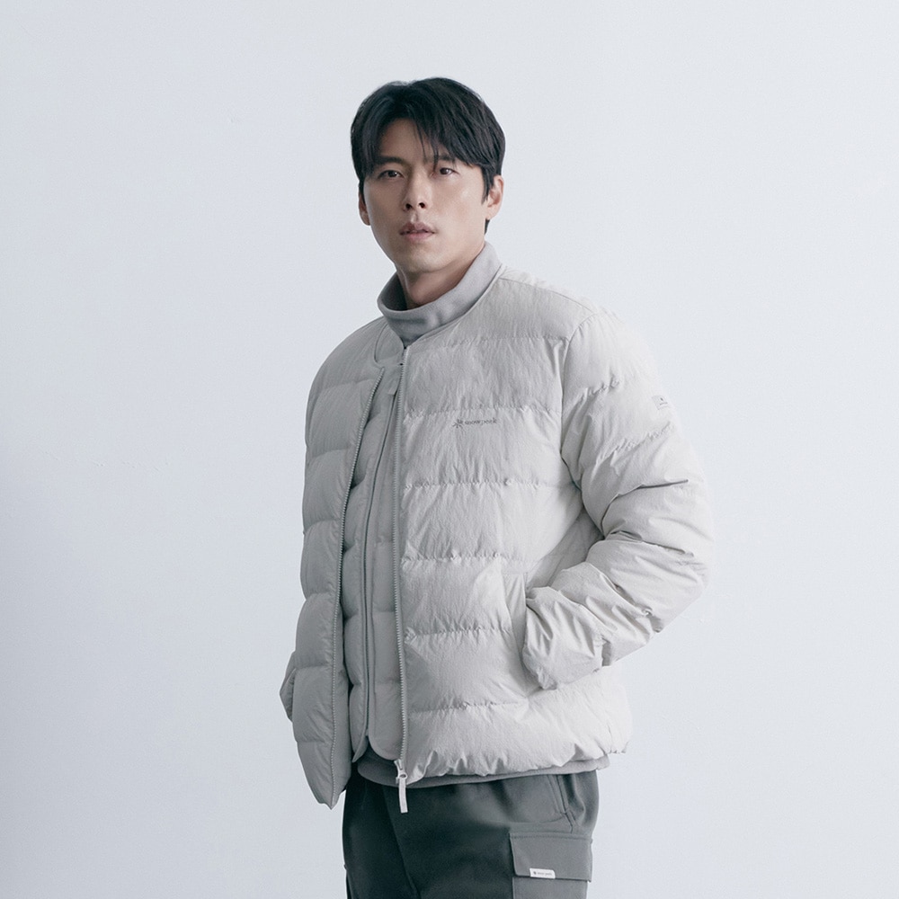 [ヒョンビン着用]ランド軽量ダウンジャケットライトグレー