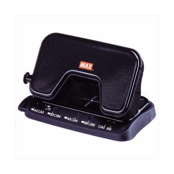 (まとめ) マックス 中空刃 軽あけパンチ スクーバ 15枚穿孔 ブラック DP-15T/K 1台 (×10セット)