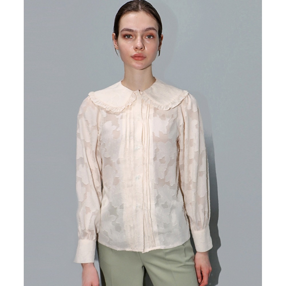 DAMAGE MNEMONIC クラウドフリルクリームブラウス_ Cloud Frill Cream BL 20,128円