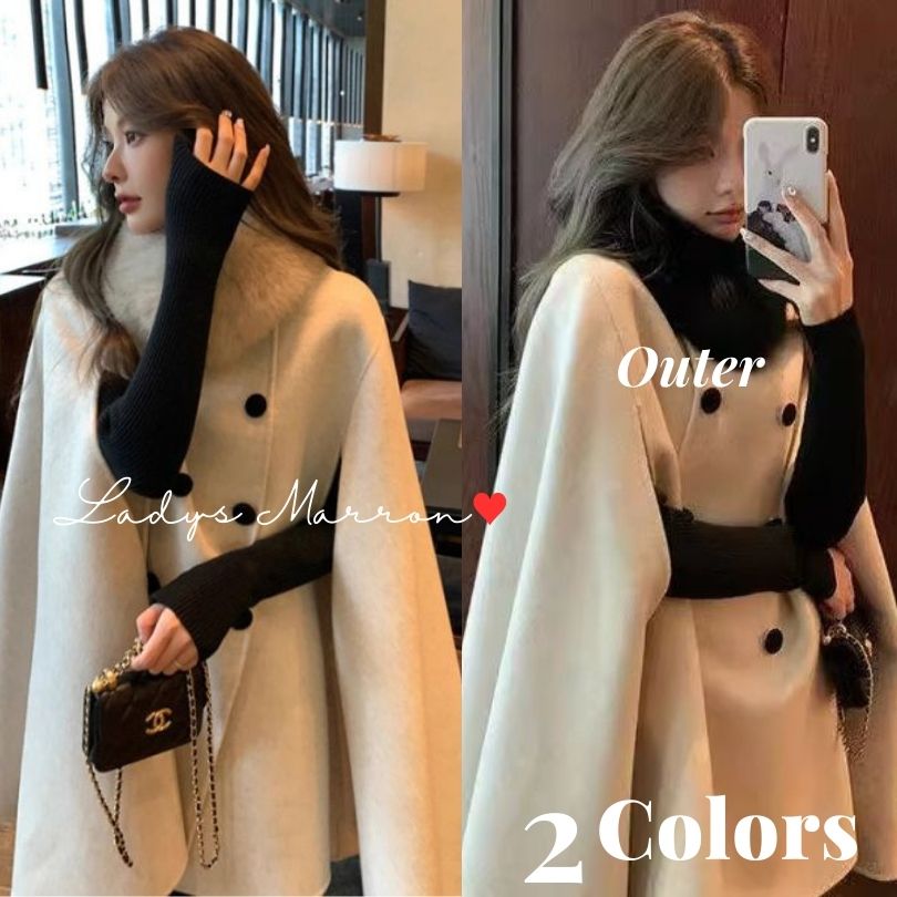 【急速出荷 2025年新作】ケープコート レディース 可愛い ポンチョコート アウター 冬 マントコート ボア ファーコート ファーアウター ファーコートレディース ジャケット 大人コート 大人可愛い