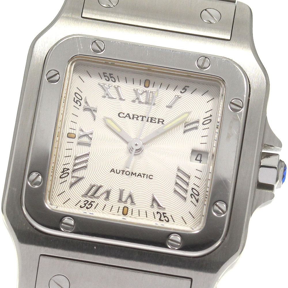 カルティエ CARTIER W20040D6 サントスガルベ LM デイト 自動巻き メンズ _830437【中古】