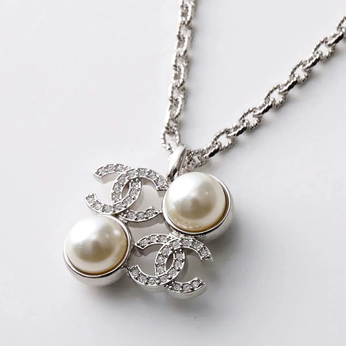 CHANEL シャネル ネックレス ABF723 B20573 レディース ココマーク CCマーク ペンダント パール ラインストーン U0937