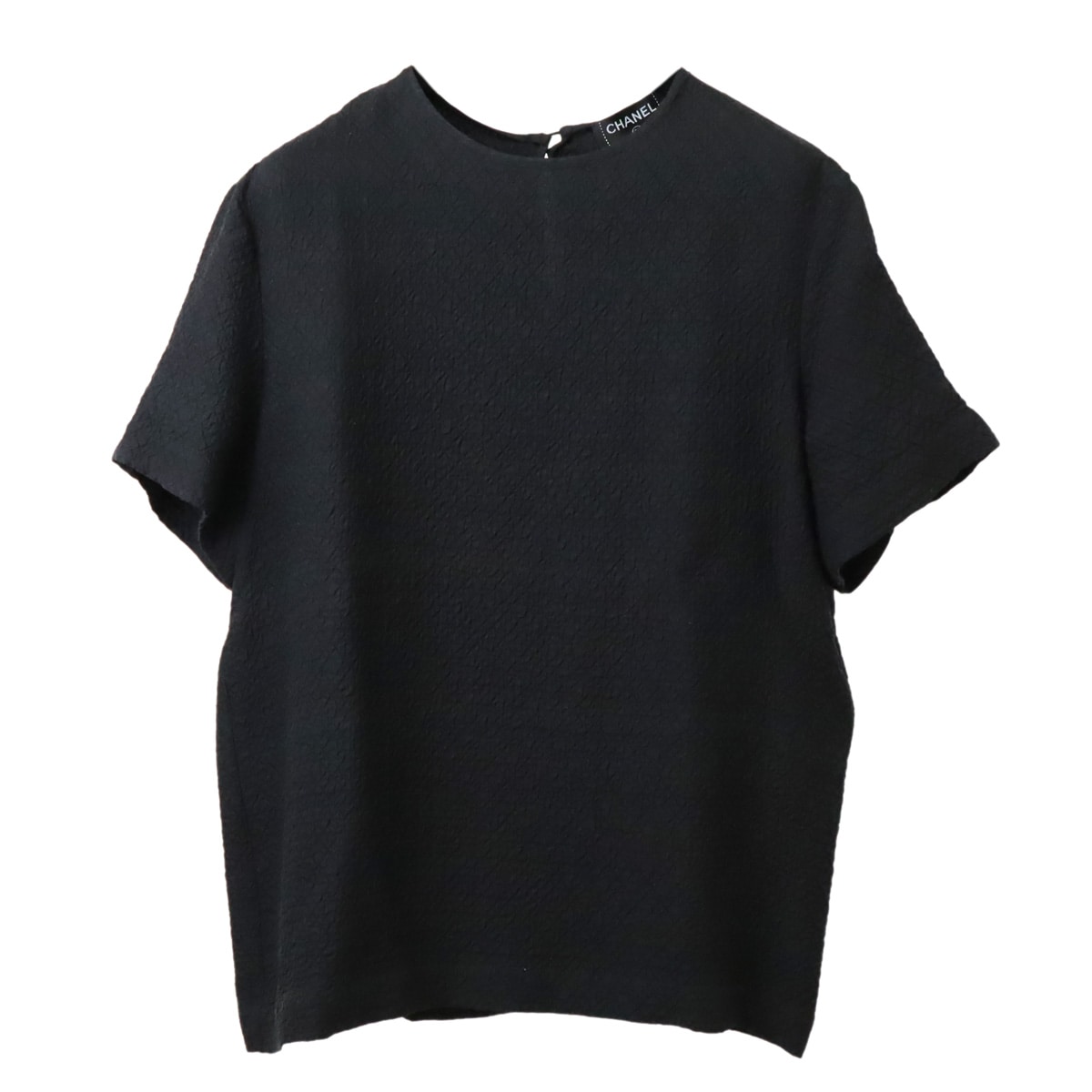 ココマーク トップス カットソー 半袖 シルク100% ブラック 黒 #42 P6459