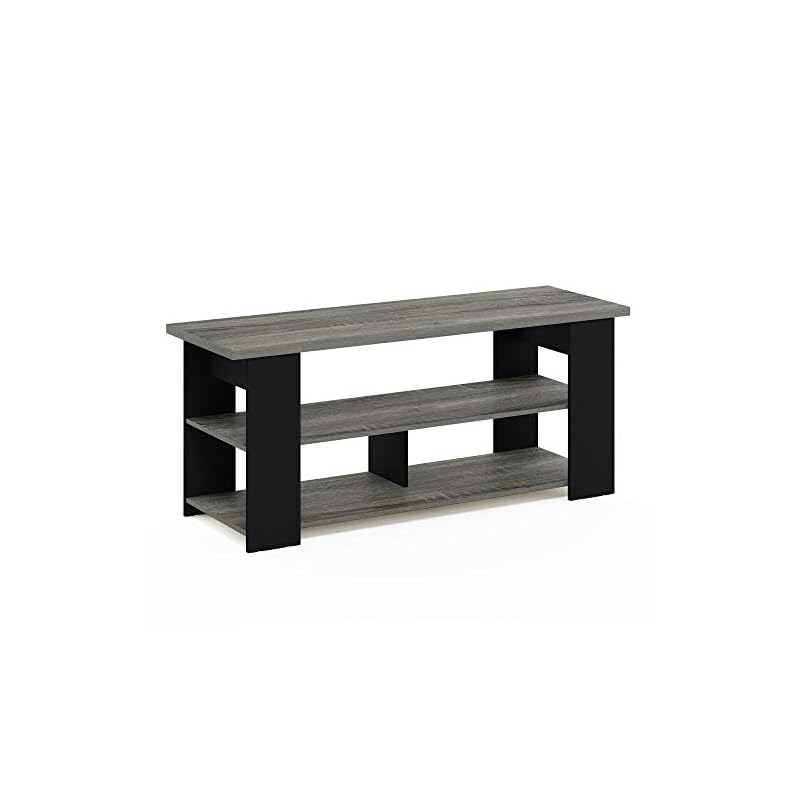 即納：フリノ(Furinno) ジャヤ(JAYA) テレビスタンド フレンチオークグレー/ブラック 8,642円