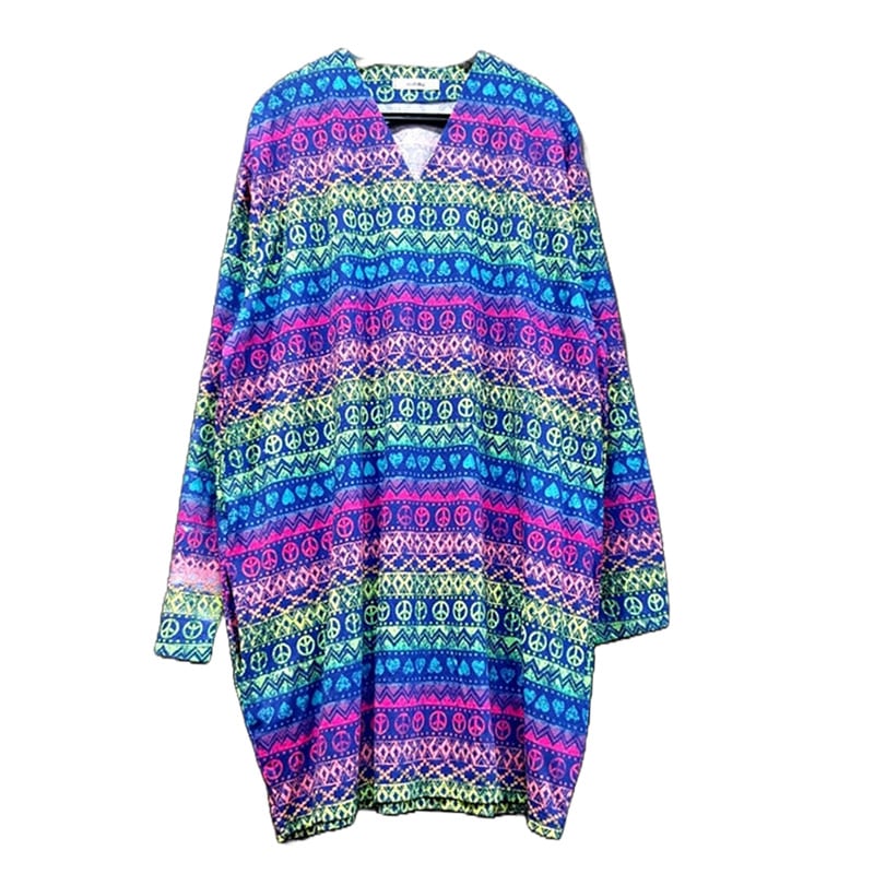 マフク ワンピース型綿ロングTシャツab6336