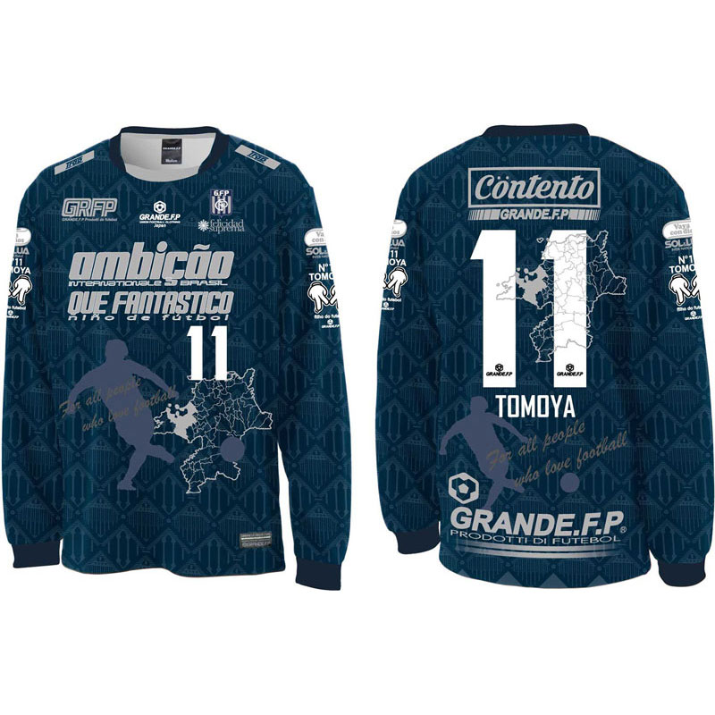 GRANDE.F.P グランデエフピー 見木友哉×GRANDE.F.Pコラボ TOMOYA・NO.11 昇華転写サポート 長袖プラシャツ フットサル プラクティスシャツ gfph25111-87
