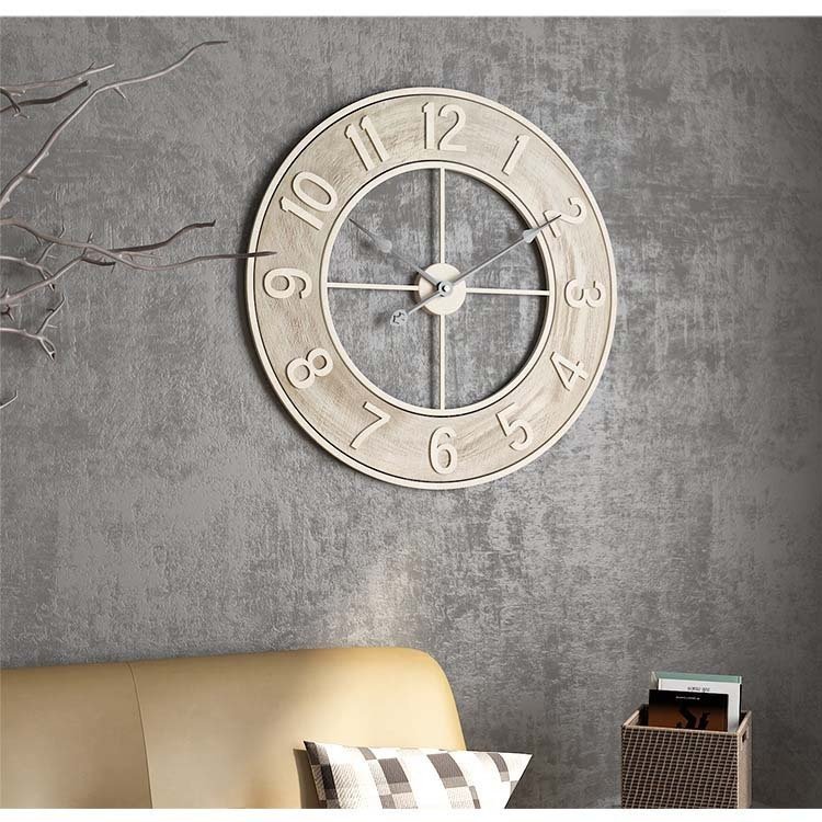 デザイン時計 壁掛時計 クロック 壁掛け時計 ウォールクロック レトロ 掛時計 アンティーク風 インテリア 見やすい 直径60cm 掛け時計