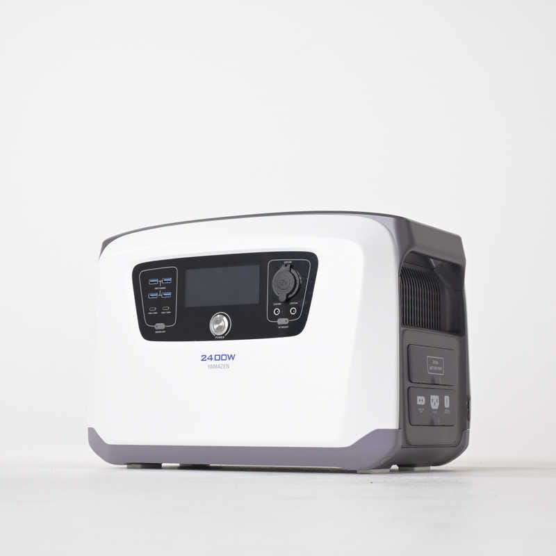 ヤマゼン　ポータブル電源 2400Whクラス ELEIN ［リン酸鉄リチウムイオン電池 /10出力 /AC・DC・USB-C充電・ソーラー(別売)］　YPB-RS2400