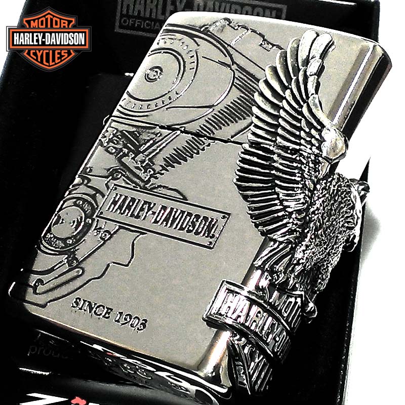 ZIPPO ハーレーダビッドソン ジッポ ライター シルバーイブシ イーグルメタル 国内限定モデル 銀 かっこいい 鷲 おしゃれ メンズ ギフト プレゼント 10,868円