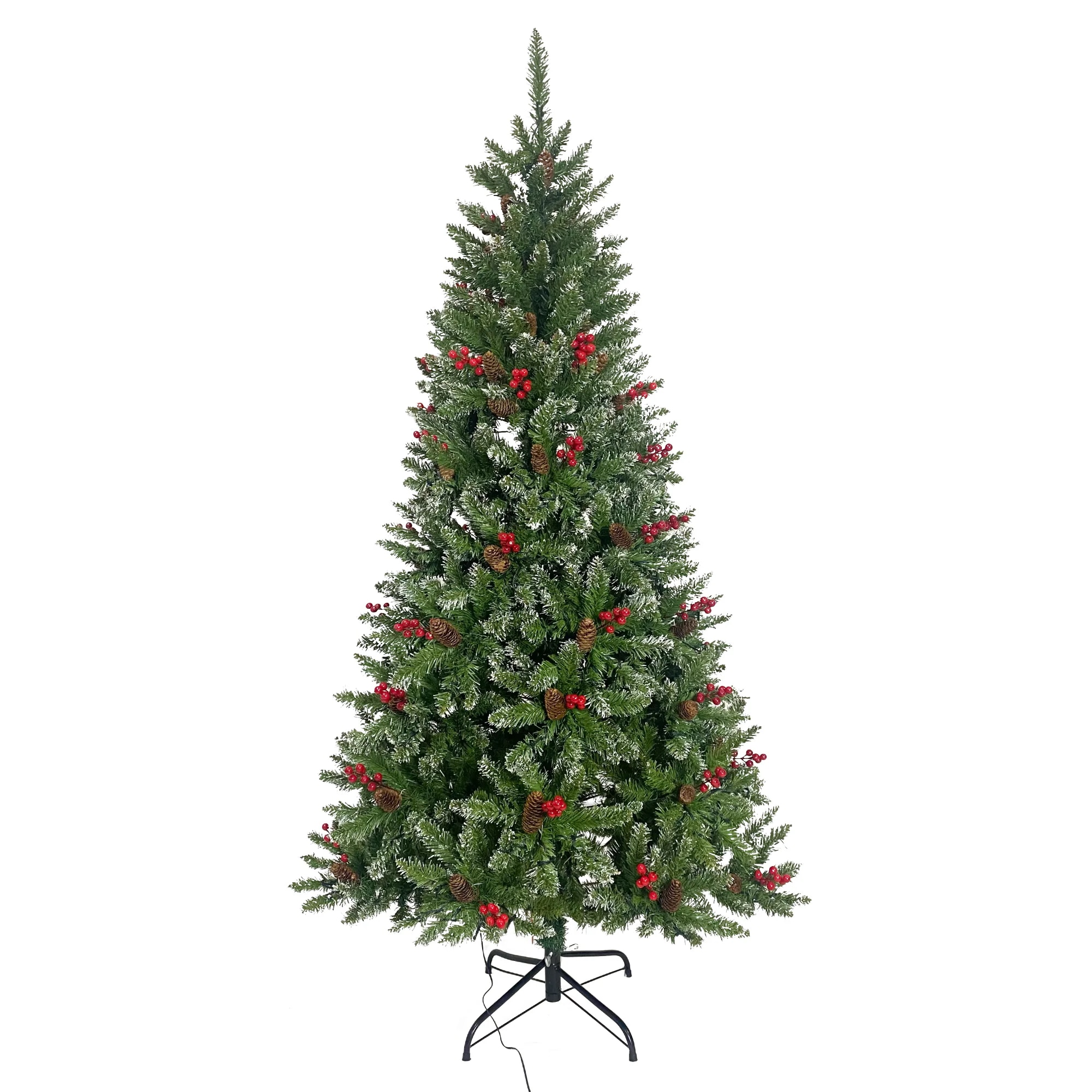 【新品】【季節人気商品】クリスマスツリー 180cm スチール脚 ピカピカライト付き 組み立て簡単 クリスマス