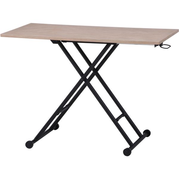 昇降テーブル ホワイト 幅100x奥行55x高さ1270cm 19,496円