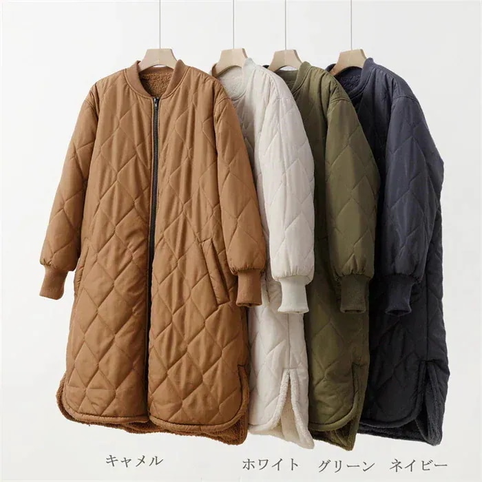 24 新入荷キルティングコート キルティングコート 裏起毛 レディース キルティングジャケット アウター フード付き キルティング コート ジャケット付き 裏ボア キルティングジャケット ブルゾ