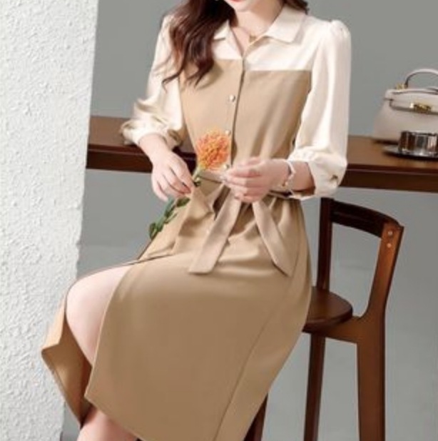 ワンピース デート フレアワンピース ミモレ ミモレ丈 袖あり 長袖 かわいい 大人可愛い きれいめ シンプル カジュアル 大人 上品 おしゃれ お洒落 かっこいい レトロ 大人女子 こなれ感