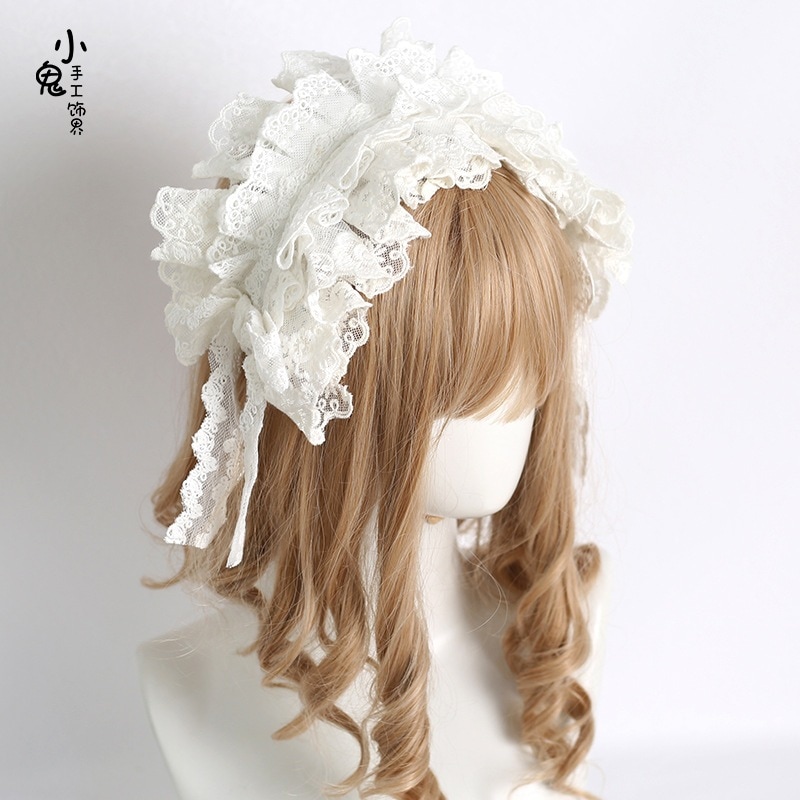 【1点ご購入 で10点プレゼントいたします】Lolita上品な発色と甘い髪飾りレースの髪飾り