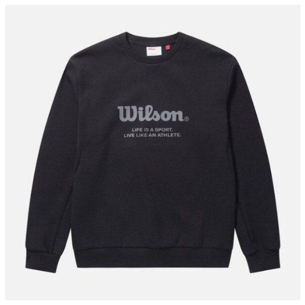 M 長袖Tシャツ LQC W243003LHT81-BLK ユニ テクコットン スウェットシャツ
