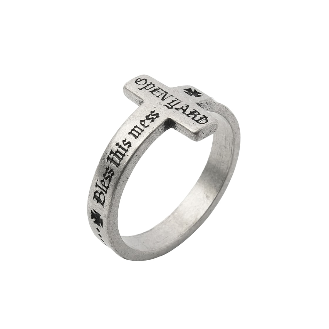 ENGRAVED CROSS RING