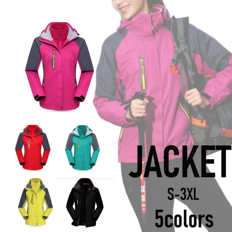 インナー フリース 付き レディース アウター ウインター ジャケット 防水 アウトドア 秋 冬 全5色