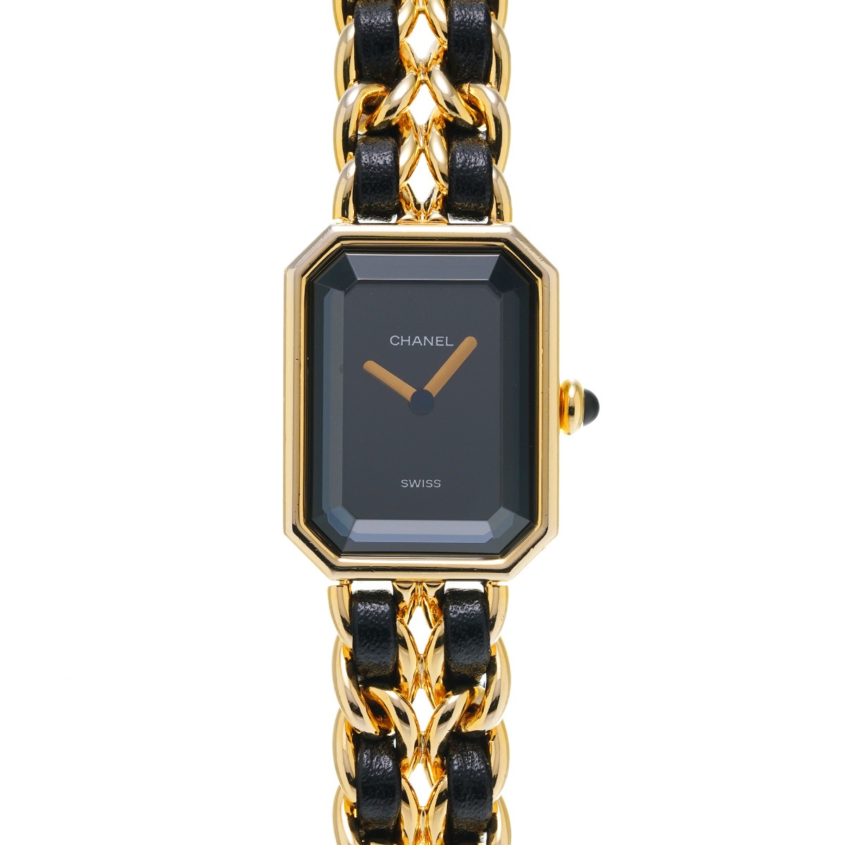 シャネル プルミエール Lサイズ H0001 ブラック レディース 腕時計 クォーツ 中古 銀蔵