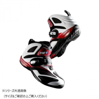 elf エルフ モーターサイクルシューズ シンテーゼ 14 ホワイト/レッド 24.0cm 710081