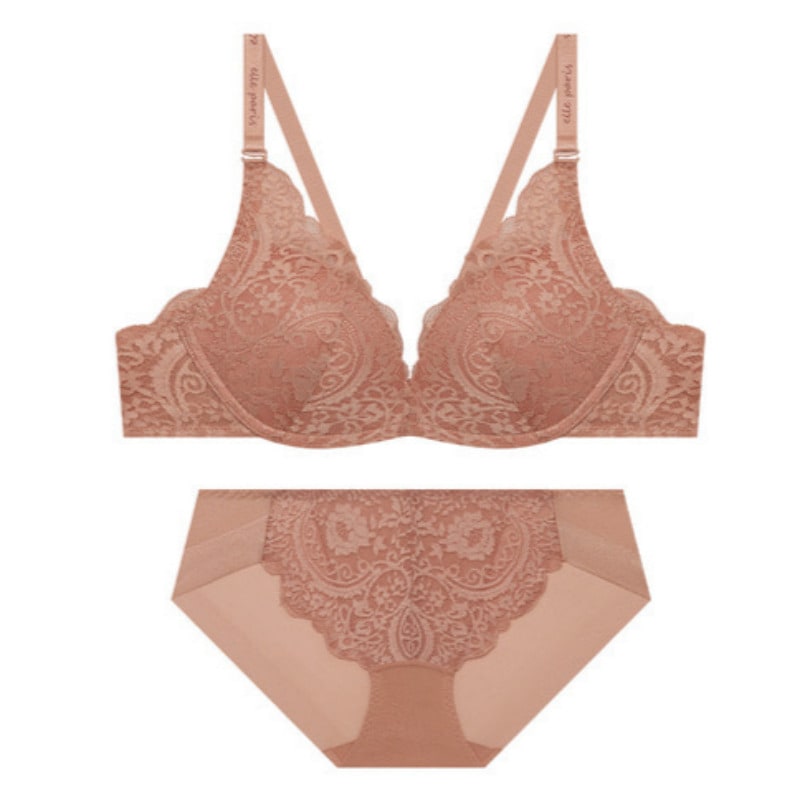 ムーディナイトレース ブラパンツ セット - グレープフルーツ 75C 90