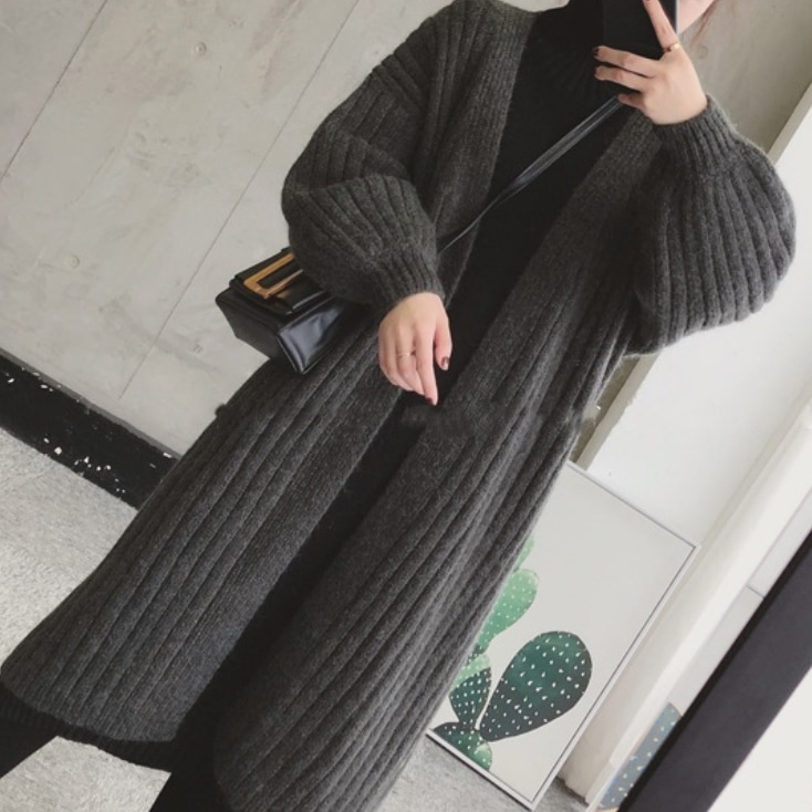 レディース ジャケット ニット セーター カーディガン アウター 上着 羽織 前開き ミドル丈 長袖 襟なし ワイド もこもこ ふわふわ ふっくら 伸縮性 かわいい 大人可愛い きれいめ シンプル