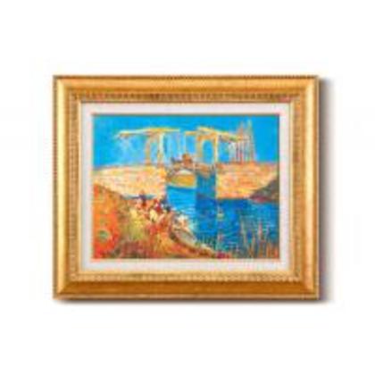 ゴッホ名画額F6金 「アルルのはね橋」 1705140
