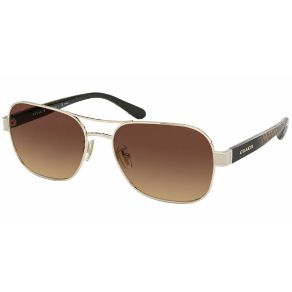 サングラス CoachWomens Polarized Light Gold-Tone Navigator Sunglasses - HC7116-9005T5-57