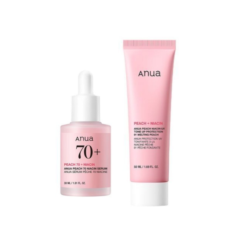 桃70%ナイアシンセラム, 30ml+桃 ナイアシン UV トーンアップ プロテクション 50mL