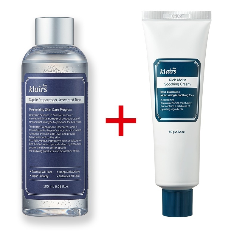 アンセンテッドトナー180ml +リッチモイストスージングクリーム 80ml / 敏感肌 / ふき取り化粧水 / オイルフリー 5,229円
