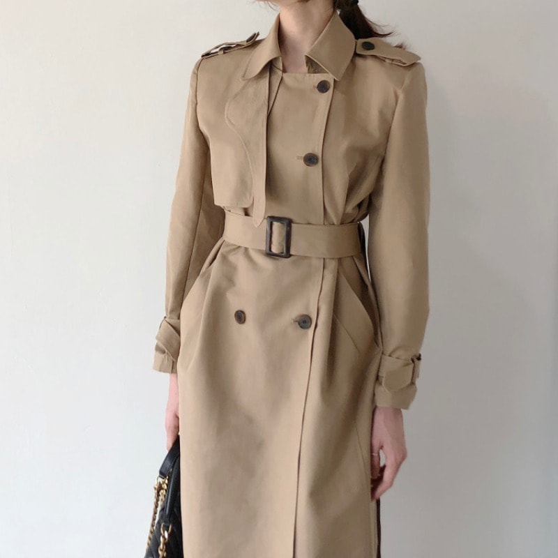 トレンチコート アウター コート トレンチコート ロング ロング丈 袖あり 長袖 襟付き ベルト ウエストマーク 前開き かわいい 大人可愛い きれいめ シンプル カジュアル 大人 上品 おしゃれ