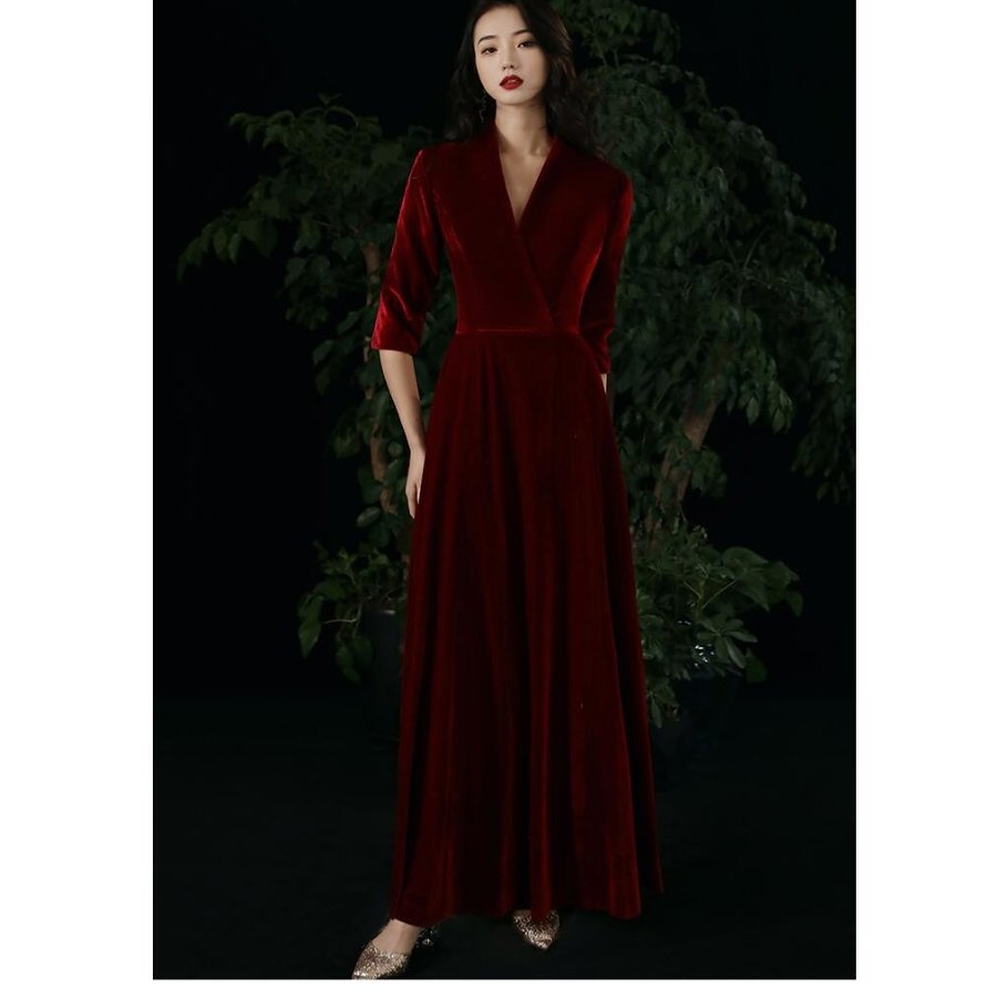 袖あり ウエディングドレス ロングドレス パーティードレス 10代 20代 30代40代 ワンピース