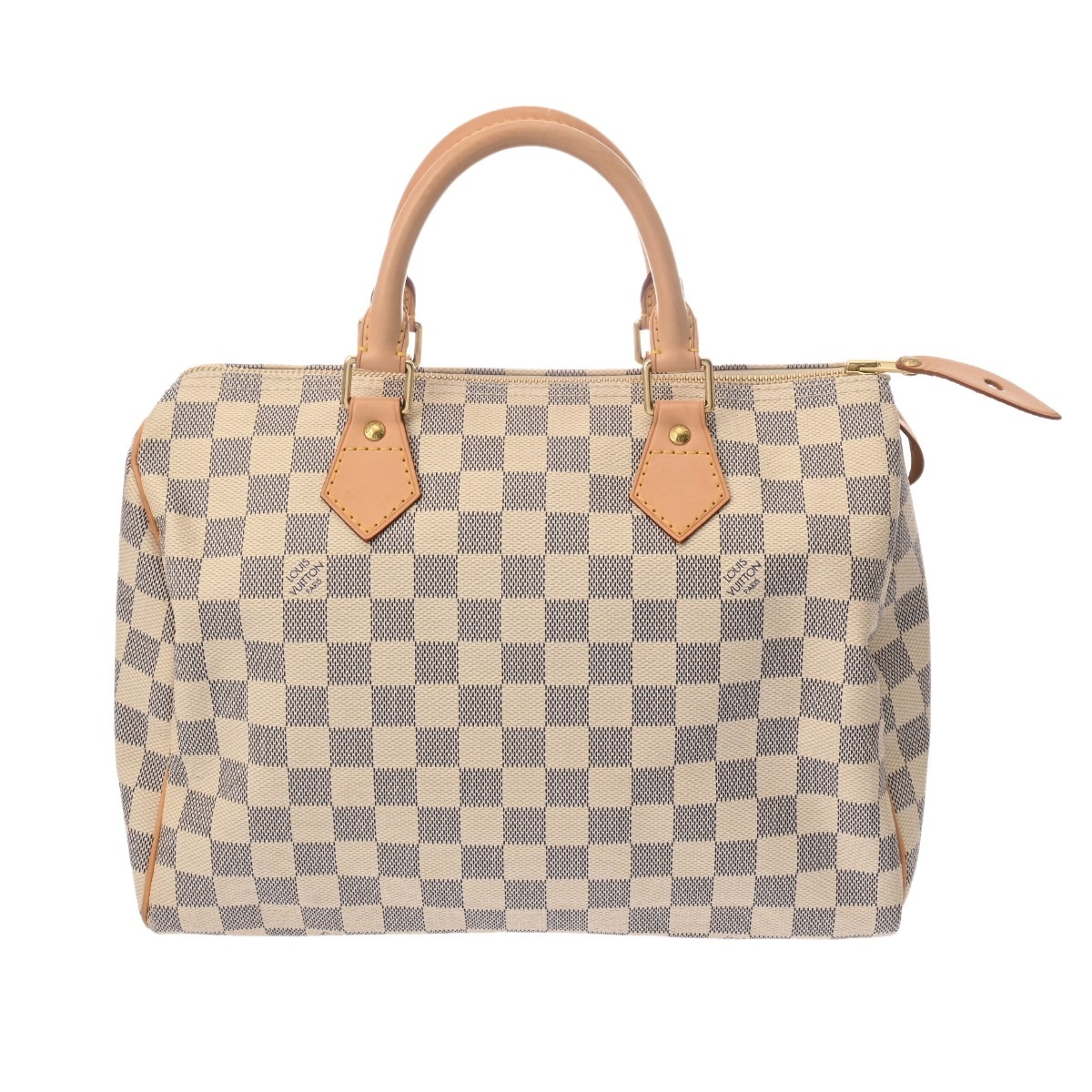 ダミエアズール スピーディ 30 ホワイト N41533 ユニセックス ダミエアズールキャンバス ハンドバッグ ABランク 中古 銀蔵