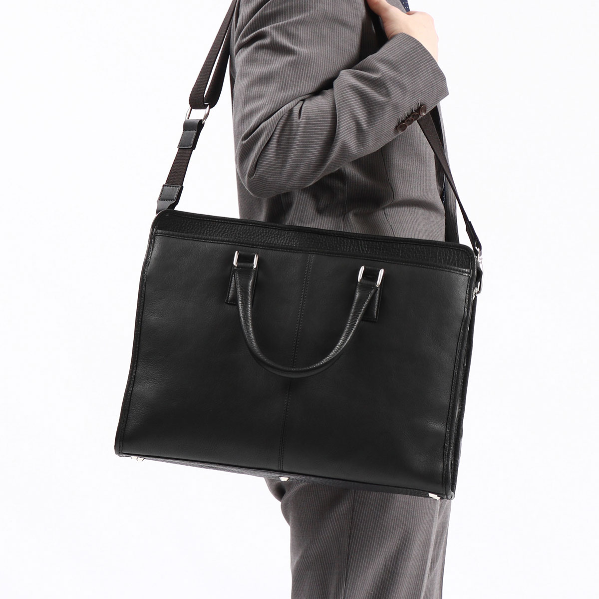 ブリーフケース Oil Milling Briefcase ビジネスバッグ 2WAY 斜めがけ 本革 日本製 メンズ レディース FG-101