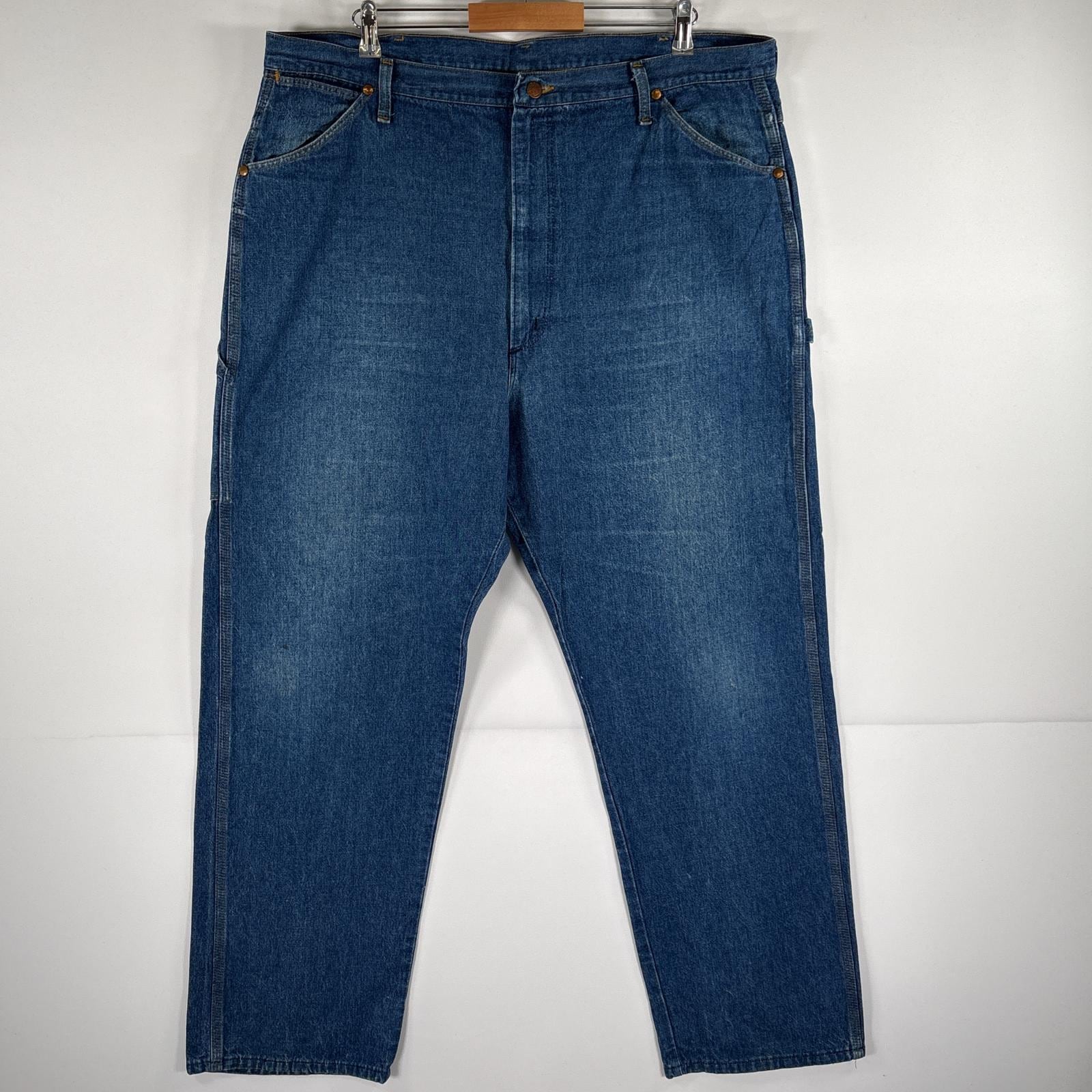 古着 80s/80年代 ヴィンテージ ビッグベン BIGBEN USA製 デニムパンツ ペインターパンツ ワーク 42TALON 大きいサイズ w44 L32 ブルー メンズ