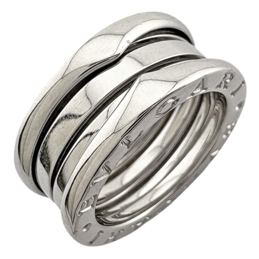 ブルガリ B-zero.1 3バンド リング 指輪 6号 18金 K18ホワイトゴールド BVLGARI 中古 美品
