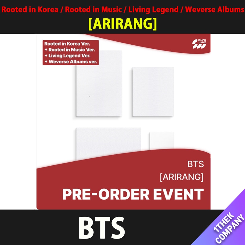 【４種セット】（オンライン特典）「Rooted in Korea / Rooted in Music / Living Legend / Weverse Albums」 BTS [ARIRANG]