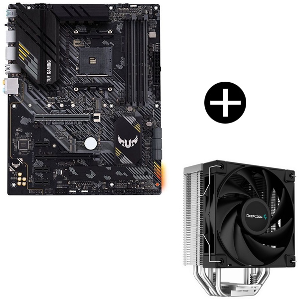 TUF GAMING B550-PLUS マザーボード + DEEPCOOL R-AK400-BKNNMN-G-1 サイドフロー型CPUクーラー セット